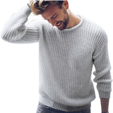 SHUJIN Men Brand Sweater Black White Casual Knitted Pullover Solid O Neck Men Sweaters Fashion Streetwear Autumn Winter Tops